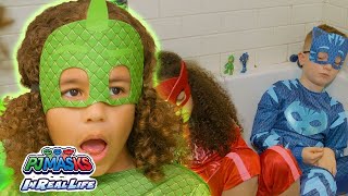 gekkos big rescue pj masks in real life superhero full episodes