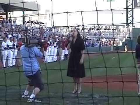 Rachel Grimm Sings National Anthem @ Reno Aces Bal...