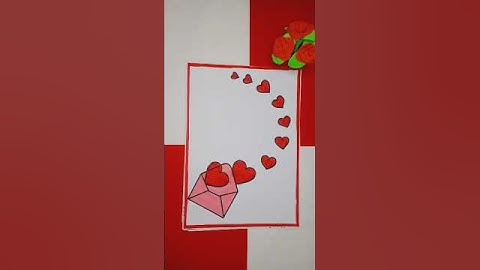 Red Heart Border Design❤️ Project Work Designs #art #assignment #shorts #trending #satisfying #viral