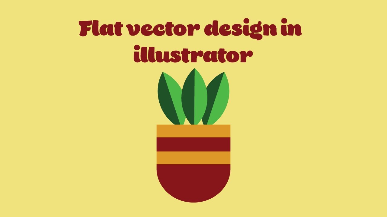 Illustrator TutorialSimple flat vector design(vase) YouTube
