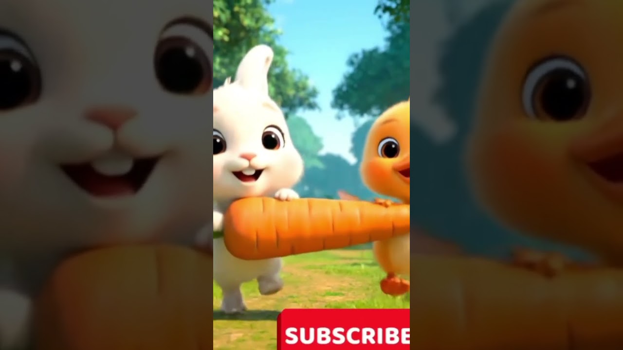 Cute Rabbit & Duckling Friendship 🐰🦆 | Jungle Short Story 🌿🥕