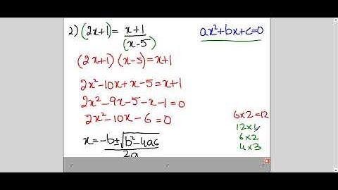TKMaths O Level Maths algebraic fraction equations reduced to quadratic equations