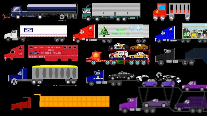 THE kids picture show HD TRACTOR TRAILERS 3 LIKE MAIL TRUCKS WINTER VEHICLES 2 CHRISTMAS VEHICLES