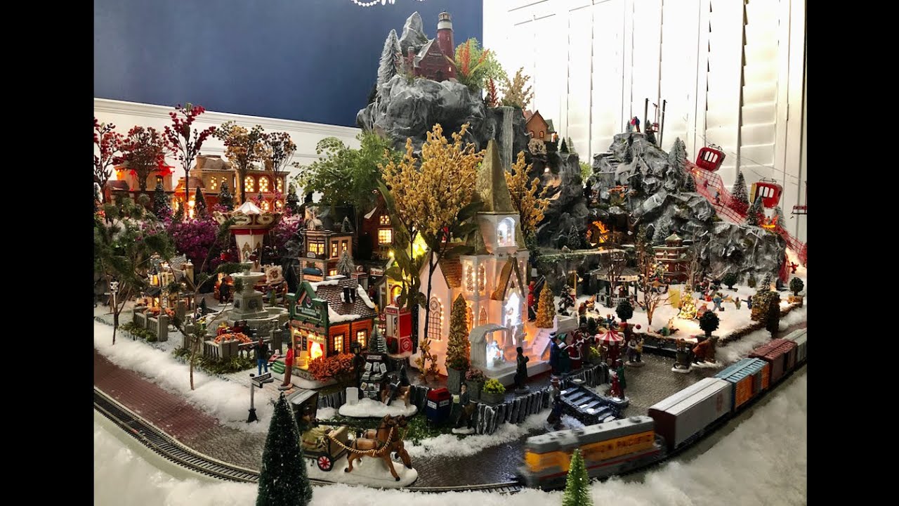 Christmas Village Display Dreamy Falls 2020 YouTube