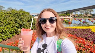 Eating around Epcot's Flower & Garden Festival with my family! Disney World Vlog