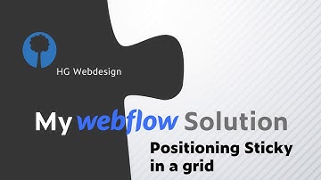 Positioning sticky in a Webflow grid layout