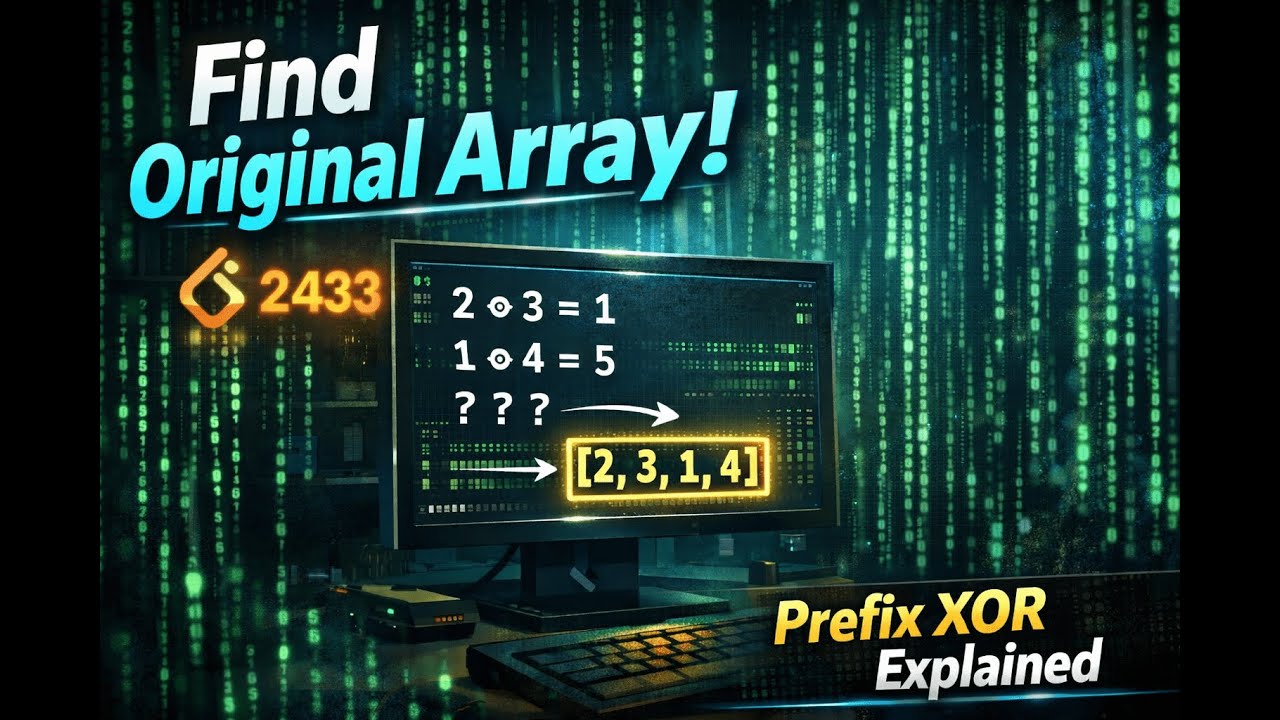 2433. Find The Original Array of Prefix Xor -  Leetcode c++