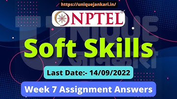 NPTEL Soft Skills Assignment 7 Week 7 Answers 2022 || Unique Jankari