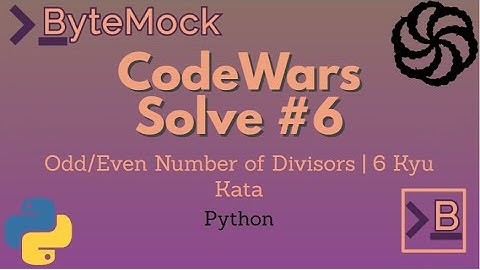 Odd/Even Number of Divisors | CodeWars Solve