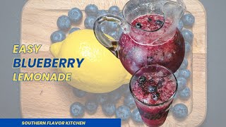 Homemade Blueberry Lemonade | Just 4 Ingredients
