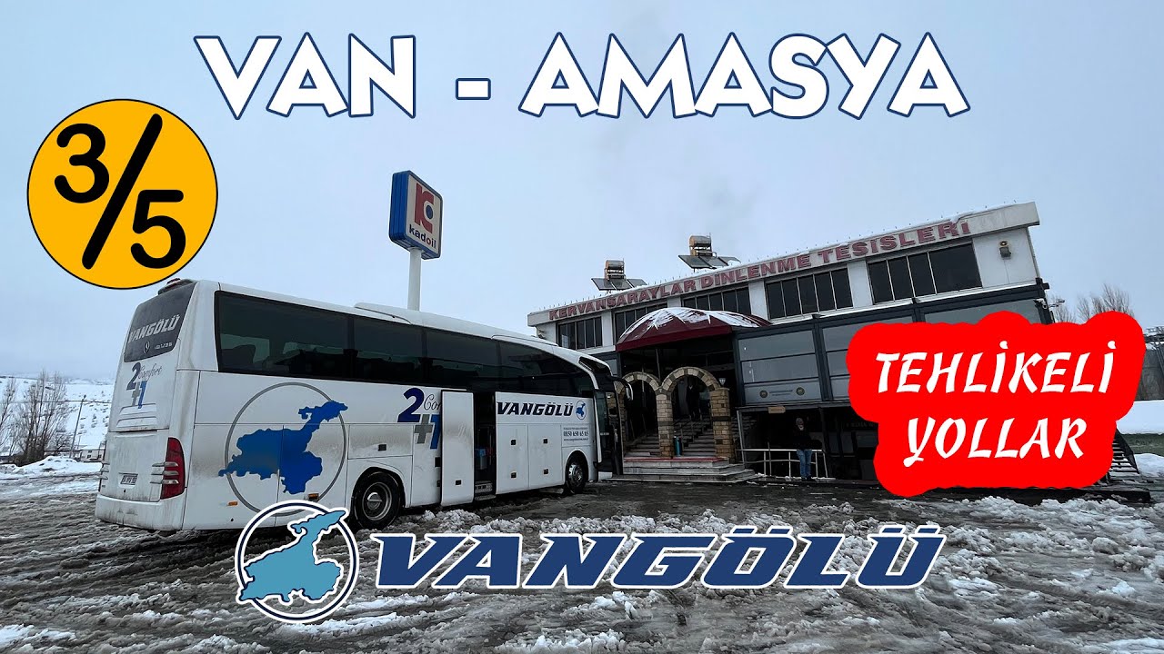 #98 KURUCA GEÇİDİ KAR ALTINDA / Vangölü Turizm / Van -Amasya Otobüs Yolculuğu 3.Bölüm