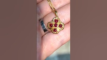 Mặt dây nữ vàng 10k đá ruby tự nhiên Lục [ HV623-3 ] giá 5.700k - 0921400999