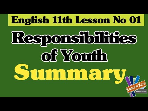 essay on responsibilities of youth