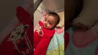 Baby talks #reflux #grumpy #morning #awake #cute #cutebaby #babbles