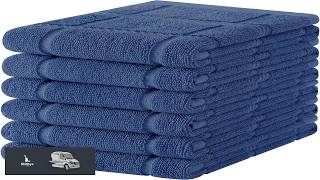 Homaxy Premium Kitchen Towels 18"x28" 6 Pack Large Cotton 380 GSM Dish