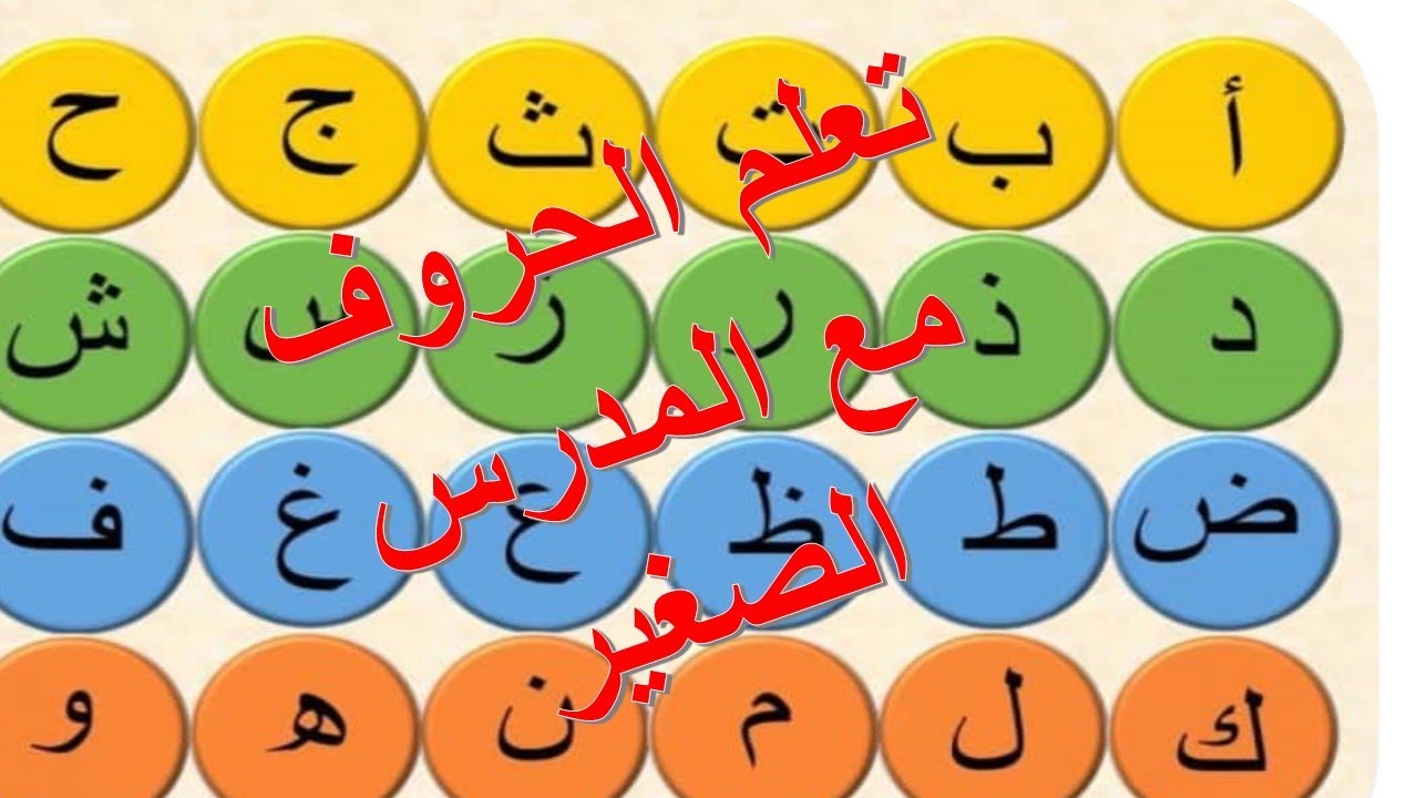 تعلم الحروف الابجديه العربيه ألف باء تاء ثاء جيم حاء خا حضانه الغد المشرق Youtube