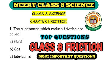 Best MCQ Class 8 Chapter 12 Friction Full Chapter | CBSE Class 8th Science  @MCQ NCERT  #ncert
