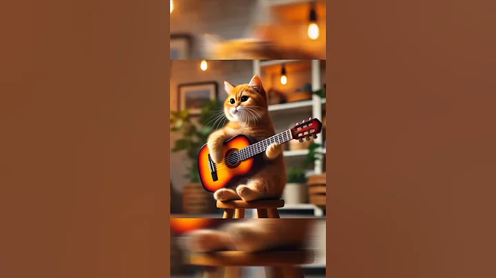 The Orange Cat Shreds the Guitar Like a Pro! 🎸🐾 #cat #catsofyoutube #aiart #catlover #ai #short
