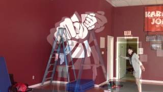 Painting Karate Joes Logo
