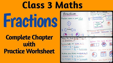 Fractions | Class 3 Fractions (Complete Chapter) | Fraction Worksheet | Class 3 Maths Worksheets