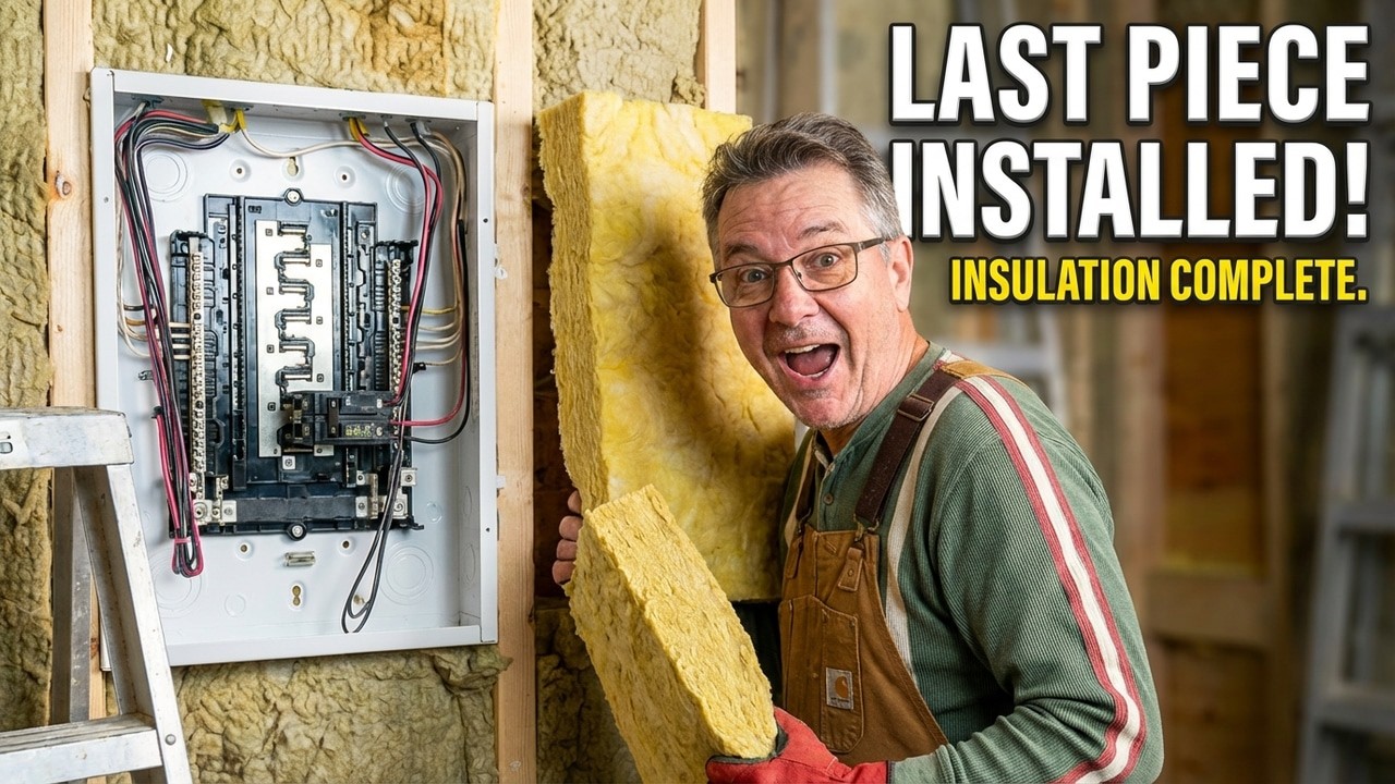 One Piece Left - Cedar Workshop Ep.8  | Rockwool Wall Insulation #shorts