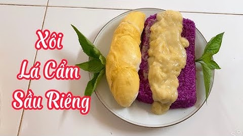 Xôi Lá Cẩm , Sầu Riêng. Béo Ngậy Thơm Lừng . Ngon Khó Cưỡng.