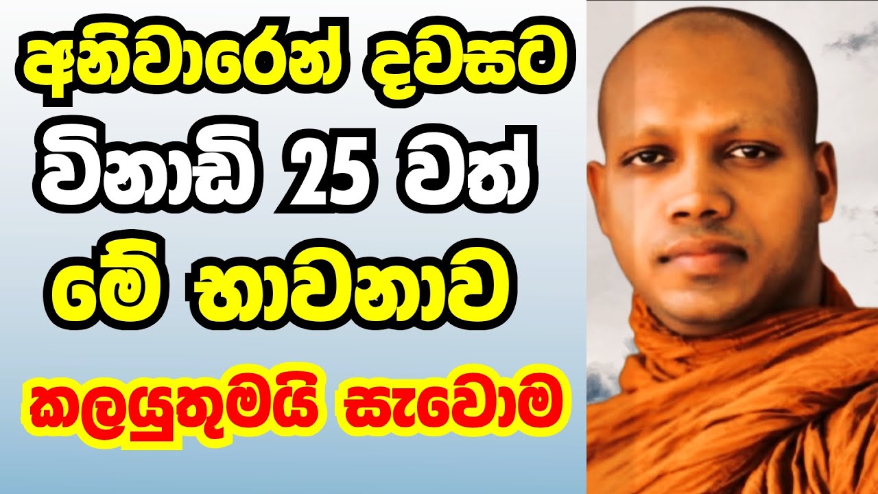 අනිවාරයෙන් දවසට විනාඩි විසිපහක්වත් මේ භාවනාව කලයුතුමයි | Ven hasalaka seelawimala thero bana 2025