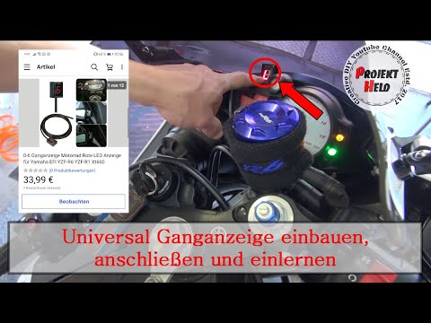 Tutorial: 30€  Universal Ganganzeige am Motorrad nachrüsten /einbauen