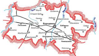 Карта Бородянский район, Киевская область, Украина