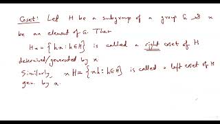 Cosets, Normal Subgroups & Quotient Groups