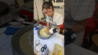 Girl Making Japanese Crepe - Thai Street Food