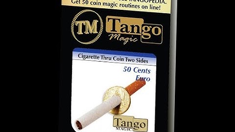 Cigarette Thru 50 Eurocent Coin Double Sided by Tango Magic @dynamitemagicshop