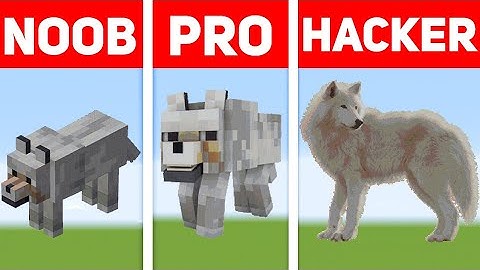 NOOB VS PRO VS HACKER Minecraft Pixel Art ✨ Wolf