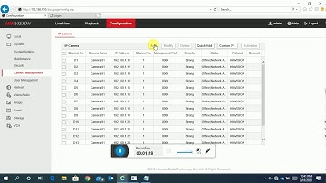 How to activate and add a Hikvision IP camera on a Hikvision NVR using laptop online URL or IP
