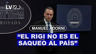 EN VIVO I MANUEL ADORNI: CONFERENCIA DE PRENSA