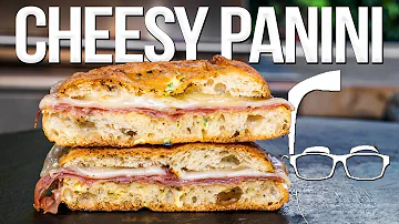 EASY CHEESY PANINI RECIPE (WITHOUT A PRESS!) | SAM THE COOKING GUY 4K