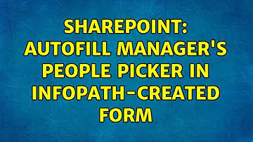 Sharepoint: Autofill manager