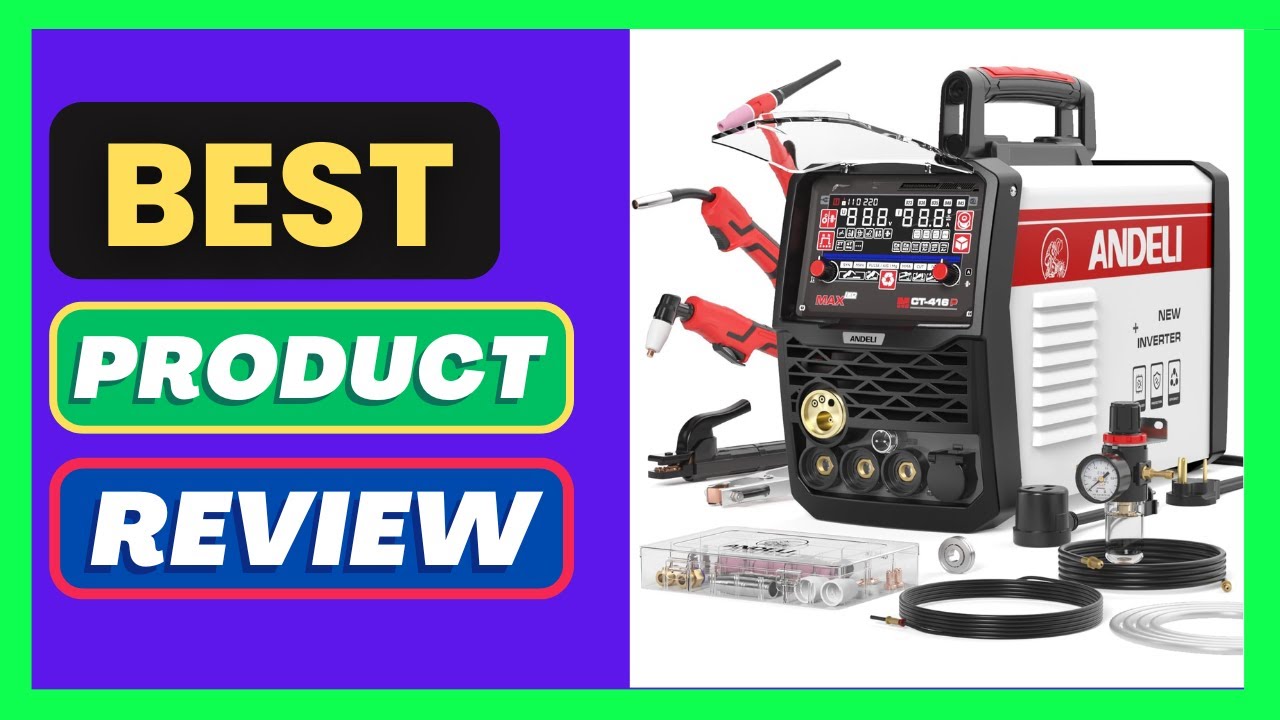 ANDELI Plasma Cutter Welder Combo，Pulse MIG/HF TIG/HF Cut/Stick/Flux