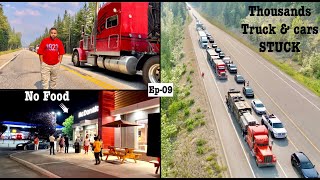 Tagda Crash ho gya Road Closed & No food on Restaurants 😱 | Truck Trip in Canada