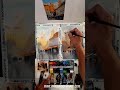 🧐Can I Paint Two Watercolors at Once? Cool vs Dusk Challenge 🎨 #shorts #viralart #viralvideo