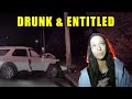 Entitled Drunk Brat Drives into Pole