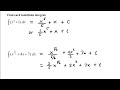 Antiderivatives and Indefinite Integrals A