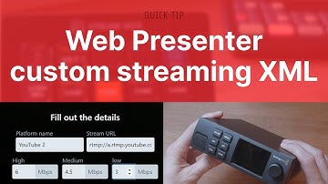Add a custom streaming platform // Web Presenter HD and 4K // Quick Tip