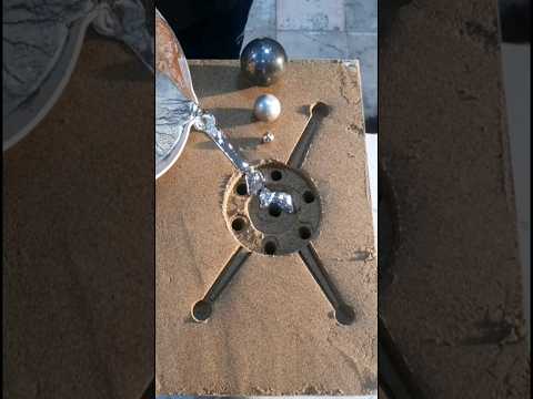 التشكيل على الرمل وصهر الالمنيوم صهرالمعادن جميل     فن 