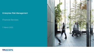 Enterprise Risk Management webinar