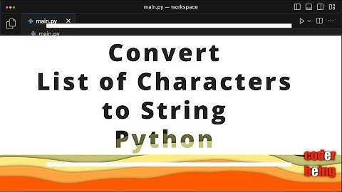 How to convert List of Characters to String in Python?