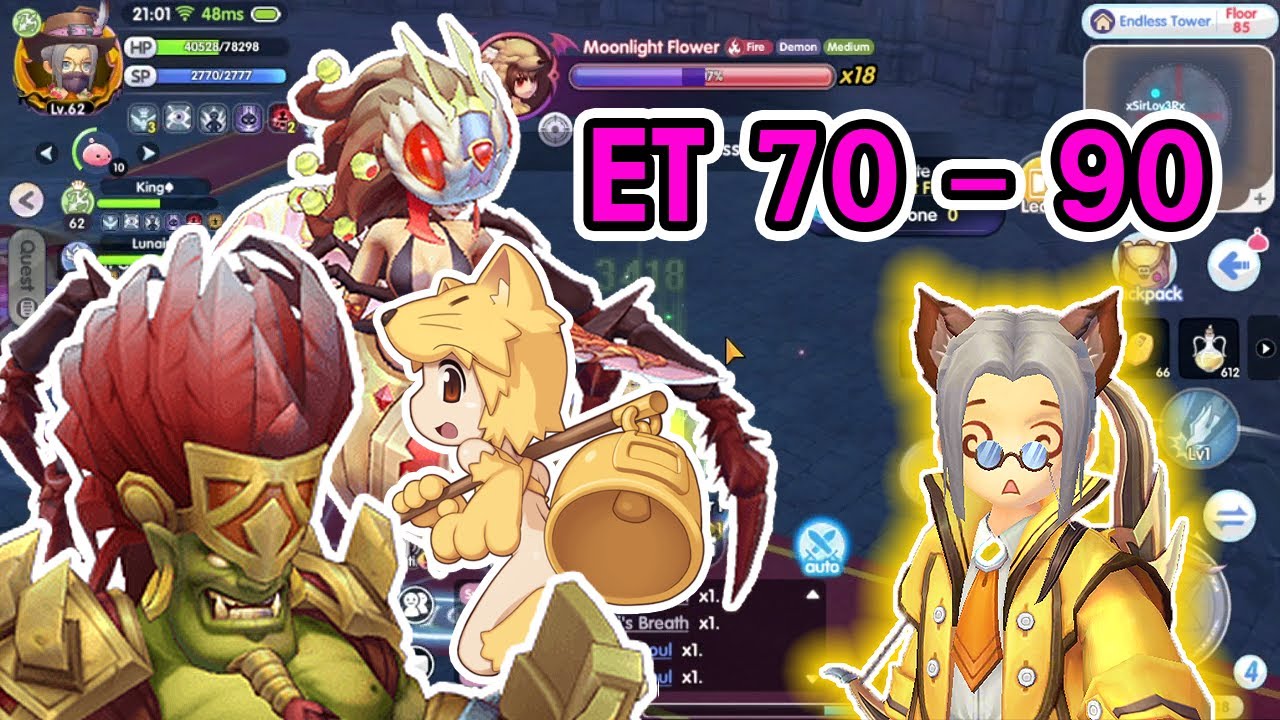  ROX ET 70 To 90 Floor Maya Moonlight Orc Hero Endless Tower 