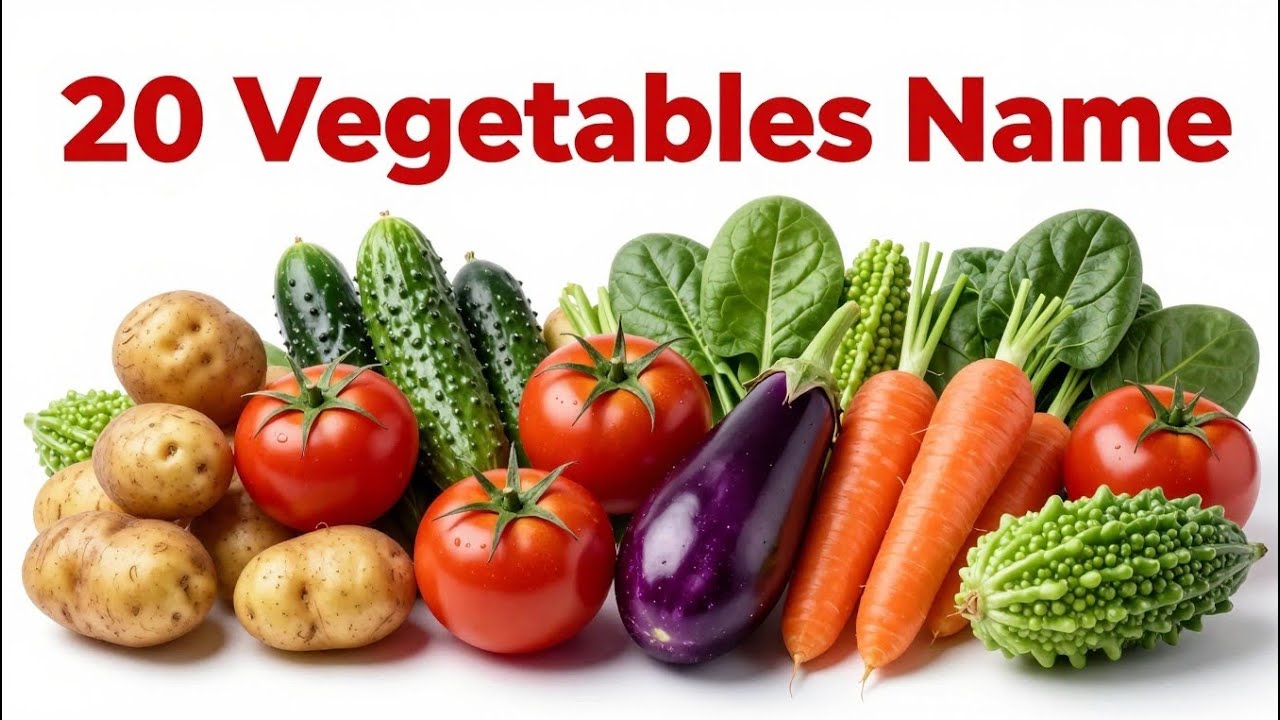 “सब्जियों के नाम हिंदी और इंग्लिश में|20 Vegetables Name in Hindi and English|Learn Vegetable Names”