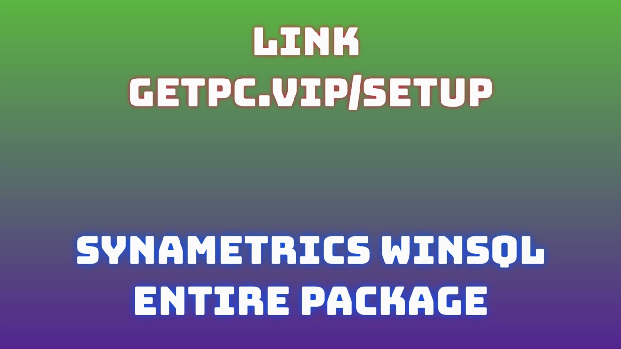 🔸Synametrics WINSQL🎤 HOW TO INSTALL 💻PC/LAPTOP [TUTORIAL 2024 no charge🦄]