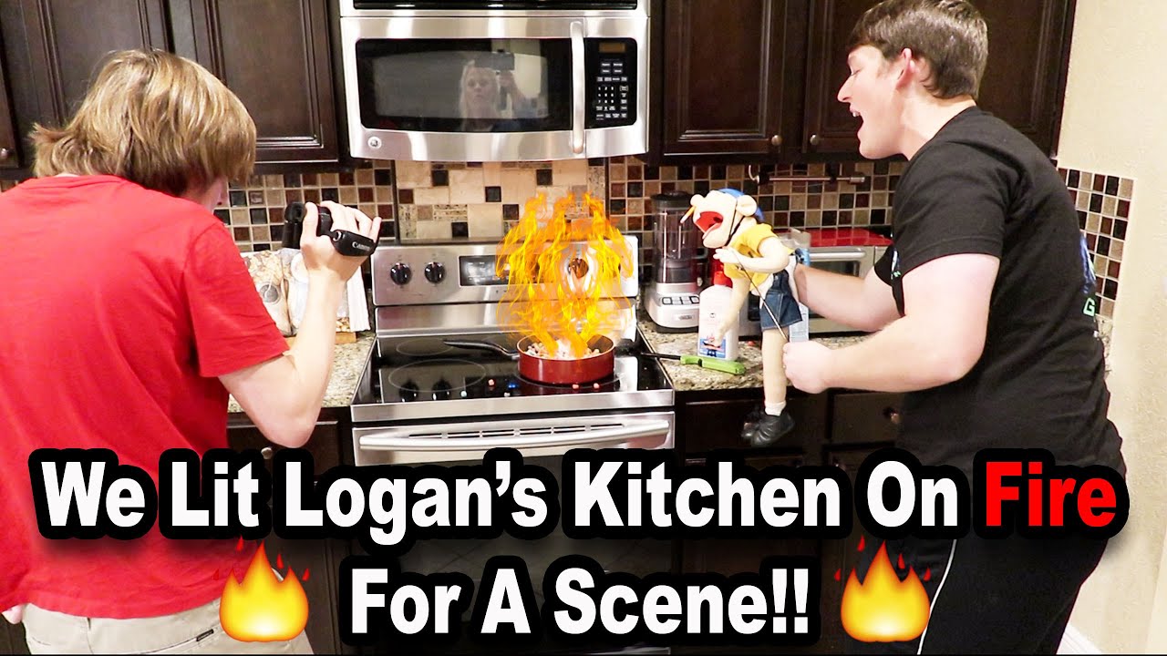 🔥 We Lit Logan's KITCHEN ON FIRE!!! *BTS* 🔥 YouTube